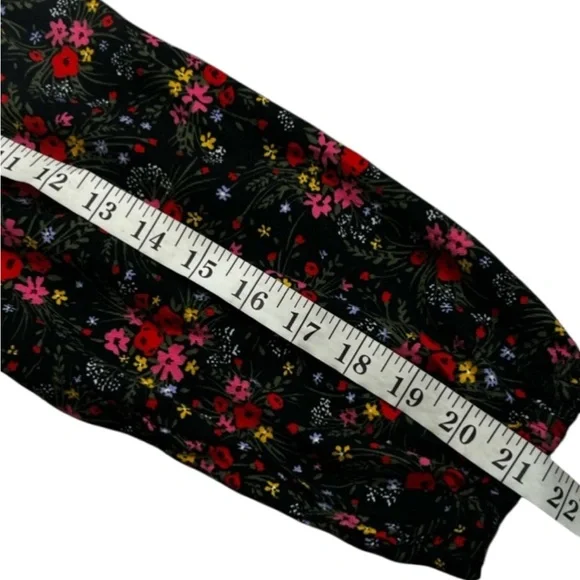 Cat & Jack Girls Black Floral Tiered Dress Size XL 14/16 Long Sleeve - Picture 5 of 9